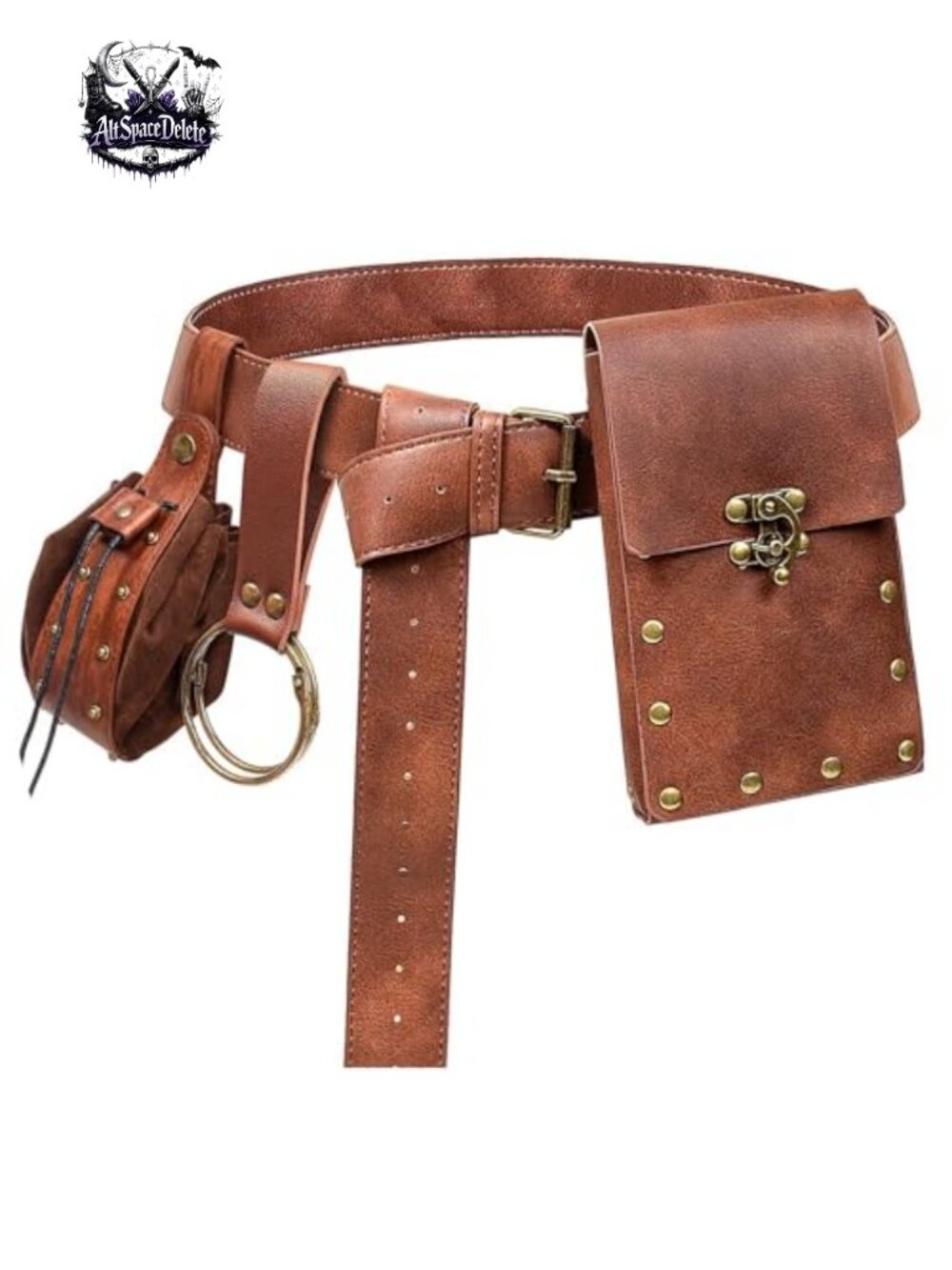 Faux Leather Renaissance Belt Pouch Medieval Costume Accessories